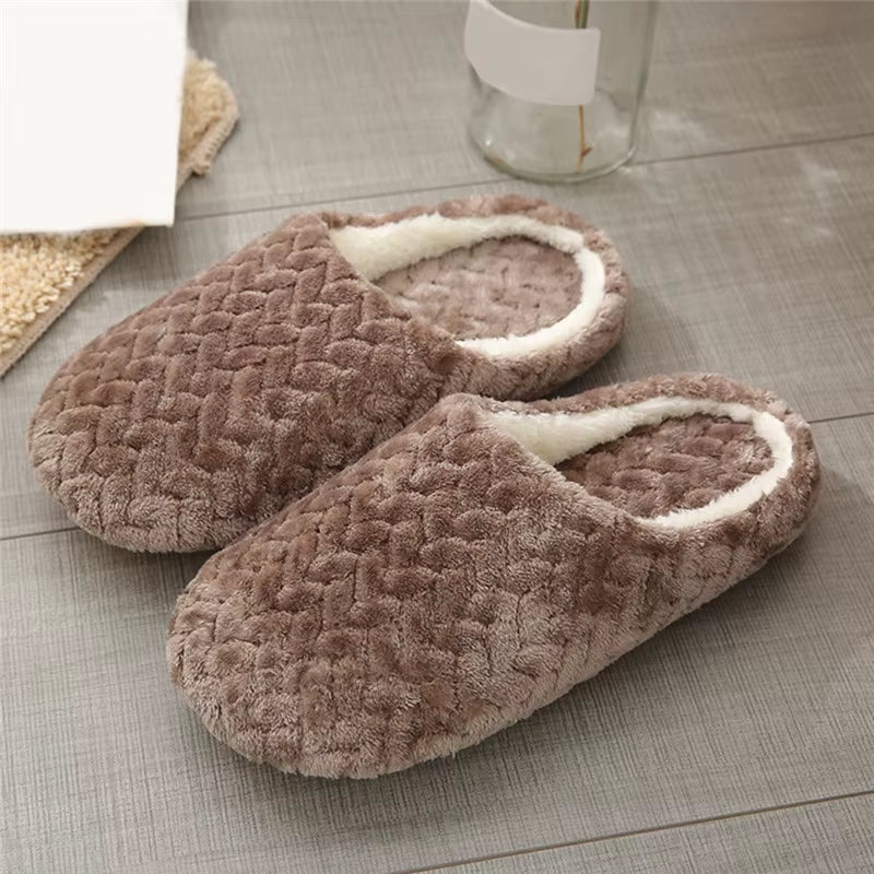 Women Indoor Slippers Warm Plush Home Slipper Autumn Winter Shoes Woman House Flat Floor Soft Slient 2023