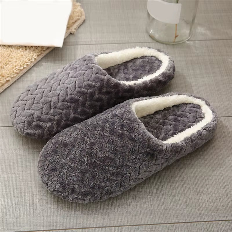 Women Indoor Slippers Warm Plush Home Slipper Autumn Winter Shoes Woman House Flat Floor Soft Slient 2023