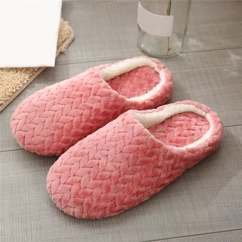 Women Indoor Slippers Warm Plush Home Slipper Autumn Winter Shoes Woman House Flat Floor Soft Slient 2023