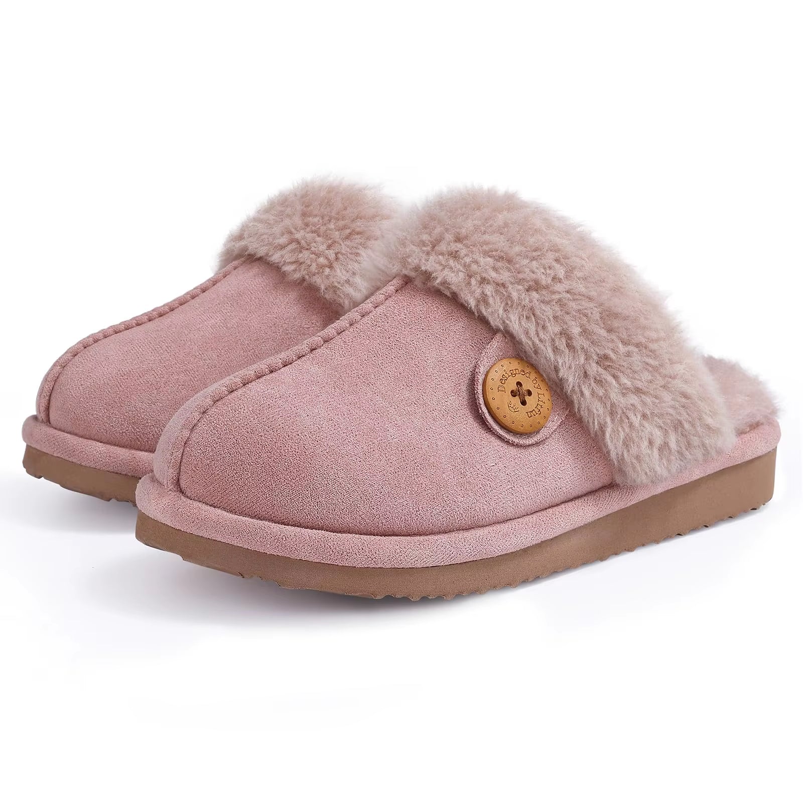 Women Fur Plush Slippers Indoor Warm Plush Home Cotton Shoes Winter Outdoor Plush Closed Rubber Home Shoes for Women