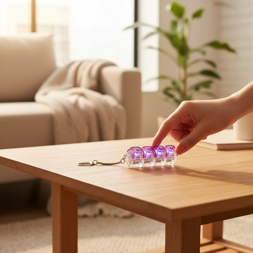 4-Key Fidget Keyboard Keychain