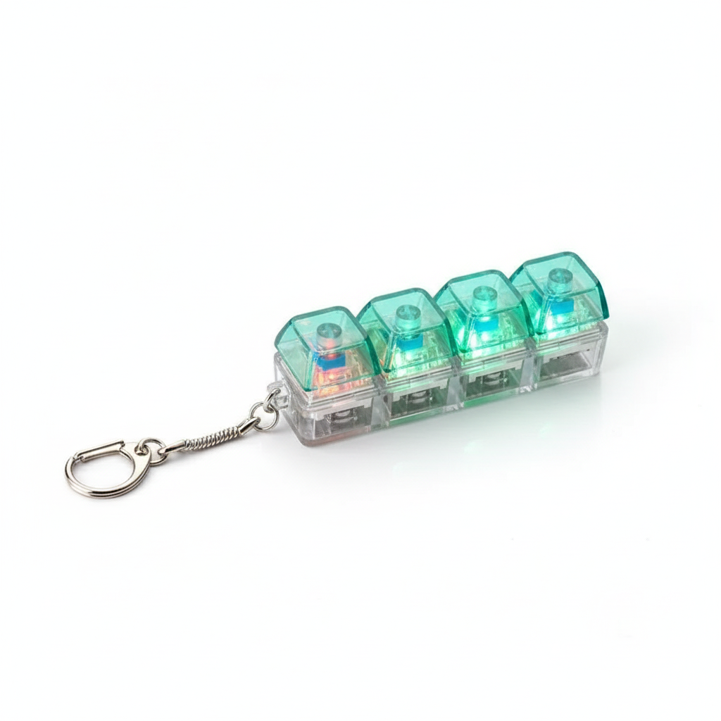 4-Key Fidget Keyboard Keychain