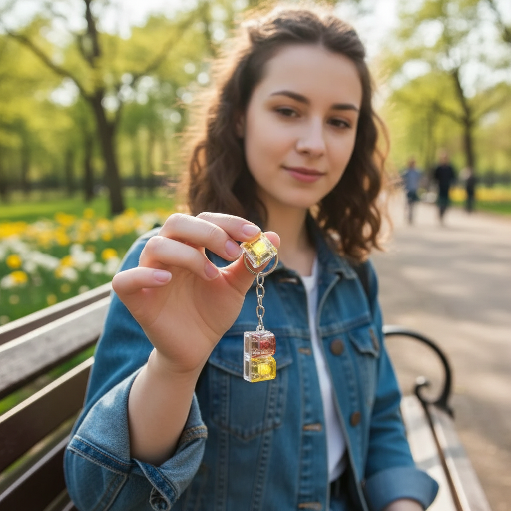 4-Key Fidget Keyboard Keychain