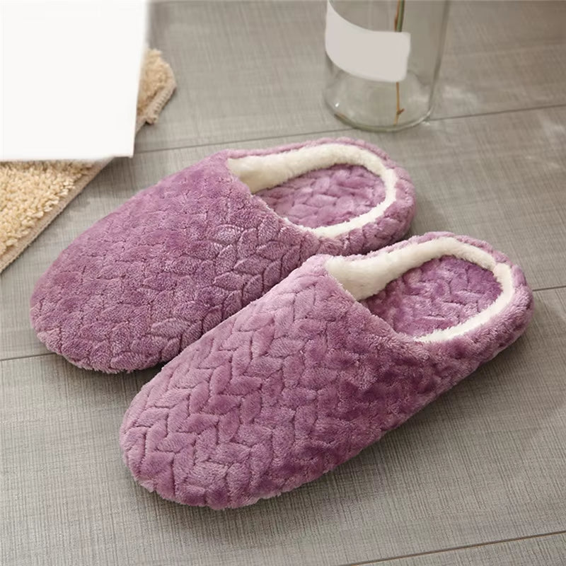 Women Indoor Slippers Warm Plush Home Slipper Autumn Winter Shoes Woman House Flat Floor Soft Slient 2023